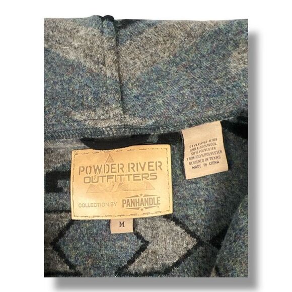Powder River Outfitters Wool Blend Wester Aztec Jacket Size Large - Picture 5 of 6